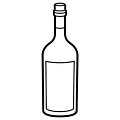 A simple Bottle of Wine vector