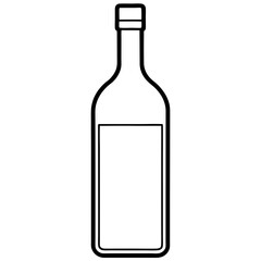 A simple Bottle of Wine vector