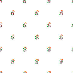 Floral Winter Seamless Vector Pattern Design