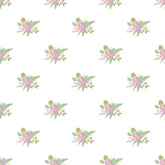 Floral Winter Seamless Vector Pattern Design
