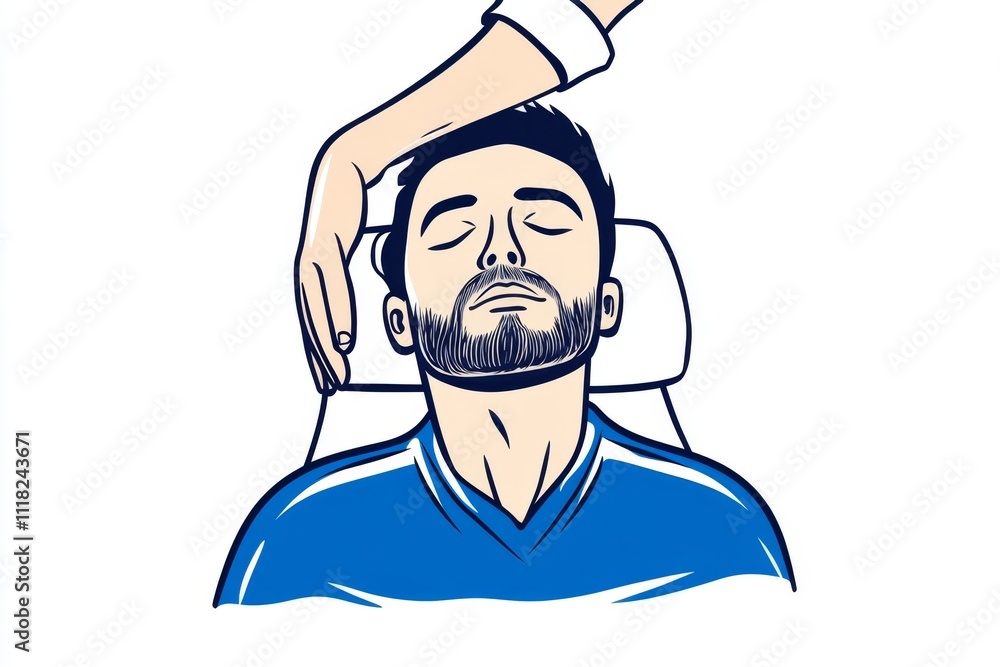 Poster a clean graphic of a cpr mannequin with simple outlines and a focus on the chest area