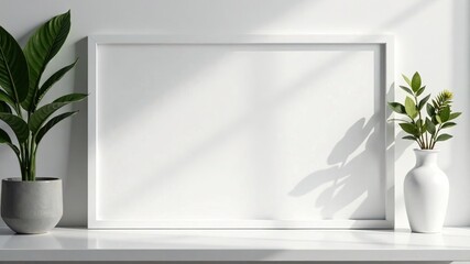 Blank White Paper Board Mockup - Modern Minimalist Design
