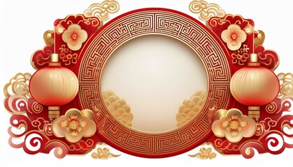 frame with red ornament