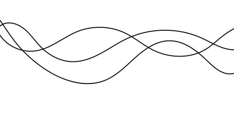 grey and white wavy striped line art smooth glowing wave line dynamic texture isolated on white background design. . Vector illustration