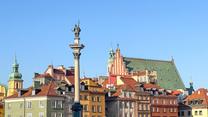 Fototapeta premium Various photos taken in the autumn season from the capital of Poland, Warsaw