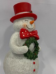 Cheerful Snowman with Festive Decor