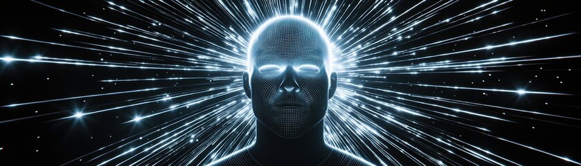 Exploring quantum computing and ai innovations in a futuristic digital environment virtual space perspective