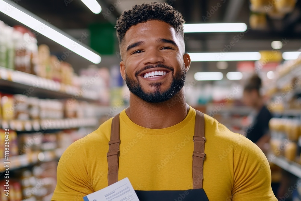 Poster a hyper-realistic close-up of a satisfied customer face, holding a receipt with a glowing smile, wit