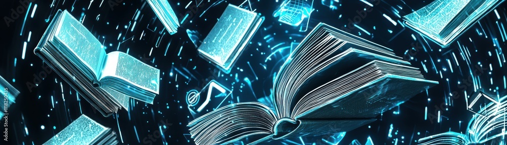 Poster exploring quantum computing and ai innovations through generative design in a digital library enviro