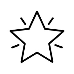 Obraz premium bright star icon, new year illustration, new year icon - simple black line art of bright star, symbolizing new year celebrations new year vector 