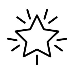 bright star icon, new year illustration, new year icon - simple black line art of bright star, symbolizing new year celebrations  new year vector 