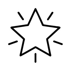 bright star icon, new year illustration, new year icon - simple black line art of bright star, symbolizing new year celebrations  new year vector 