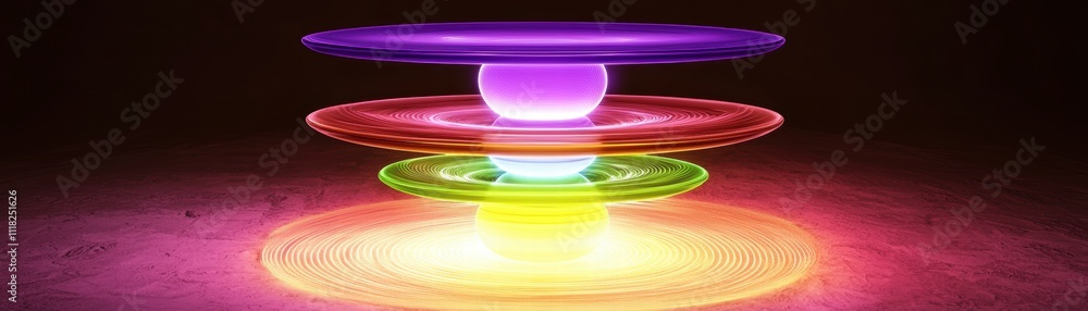 Poster exploring ai in quantum computing visualizing post-quantum cryptography innovations in digital art