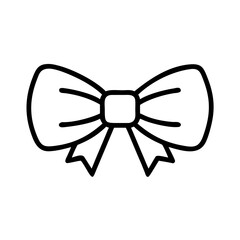 festive bowtie icon, new year illustration, new year icon - simple black line art of festive bowtie, symbolizing new year celebrations  new year vector 