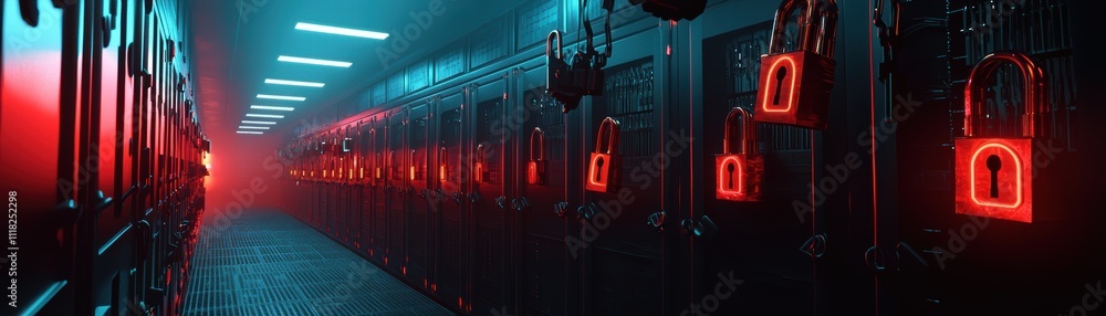 Poster exploring ai-driven quantum computing innovations in a futuristic lab environment