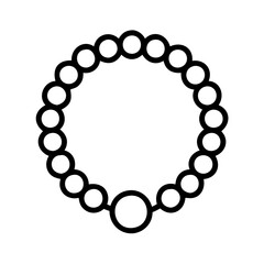 Obraz premium gold beads icon, new year illustration, new year icon - simple black line art of gold beads, symbolizing new year celebrations new year vector 