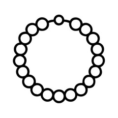 Obraz premium gold beads icon, new year illustration, new year icon - simple black line art of gold beads, symbolizing new year celebrations new year vector 