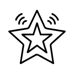 Obraz premium gold star icon, new year illustration, new year icon - simple black line art of gold star, symbolizing new year celebrations new year vector 