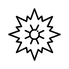 light burst icon, new year illustration, new year icon - simple black line art of light burst, symbolizing new year celebrations  new year vector 