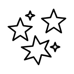 Obraz premium new year s stars icon, new year illustration, new year icon - simple black line art of new year s stars, symbolizing new year celebrations new year vector 