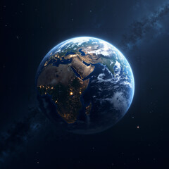 earth in space transparent background