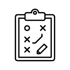 resolutions clipboard icon, new year illustration, new year icon - simple black line art of resolutions clipboard, symbolizing new year celebrations  new year vector 