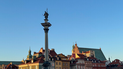 Fototapeta premium Various photos taken in the autumn season from the capital of Poland, Warsaw