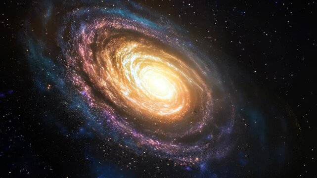 Stunning Spiral Galaxy Rotation in Deep Space