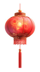 Fototapeta premium Red Lantern for Chinese New Year, spring festival celebration decoration, cutout png