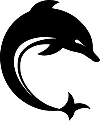 Naklejka premium Dolphin | Minimalist and Simple Silhouette - Vector illustration