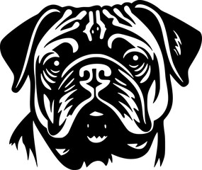 Pug - Minimalist and Flat Logo - Vector illustration