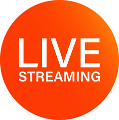 Live Streaming Icon in Orange Circle