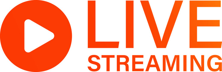 Live Streaming Icon with Play Button