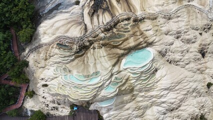 Mineral pools in the mountains