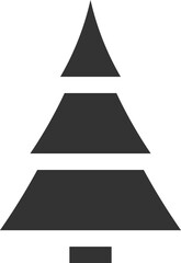 Fototapeta premium Simple Christmas Tree Silhouette