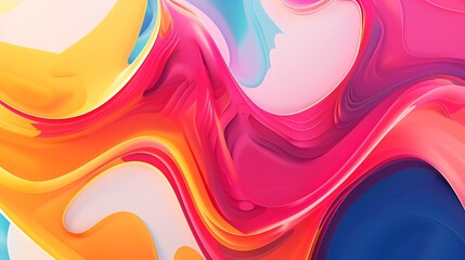 Fototapeta premium Abstract background with dynamic, swirling shapes and a vibrant color palette, ideal for energetic mockup designs