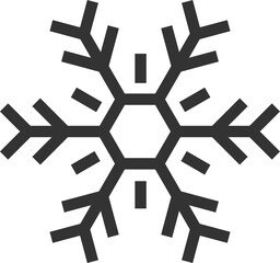 Black Snowflake Icon Design