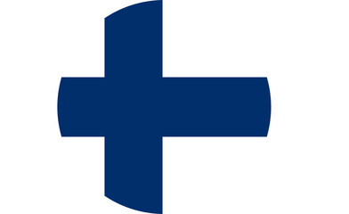 Circular Finnish Flag Icon Design