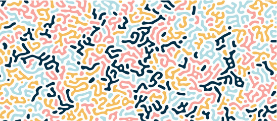 Reaction-diffusion turning seamless pattern. Vector illustration