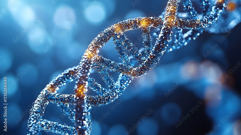 Poster dna structure and function in science laboratory environment microscopic viewpoint biology concept