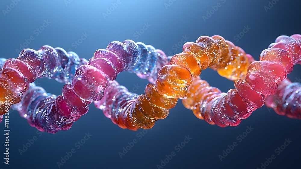 Poster exploring the intricacies of dna structure laboratory scientific visualization digital art close-up 