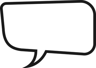 Fototapeta premium Black Speech Bubble Outlines