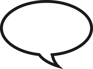 Fototapeta premium Black Speech Bubble Outlines