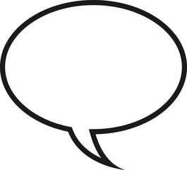 Fototapeta premium Black Speech Bubble Outlines