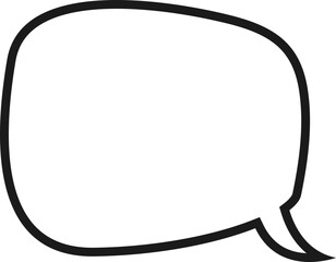 Fototapeta premium Black Speech Bubble Outlines