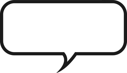 Fototapeta premium Black Speech Bubble Outlines