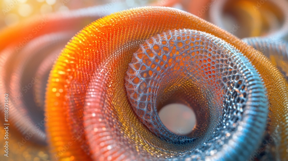 Poster vivid spirals embody quantum ideas, showcasing a blend of intricate patterns and colors. the artwork