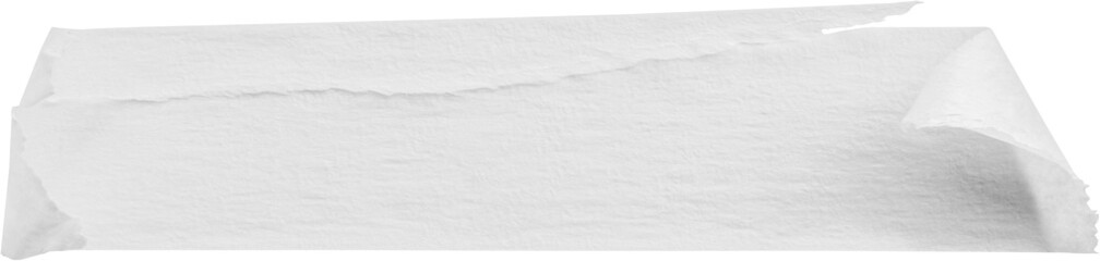 White adhesive paper tape isolated on white background