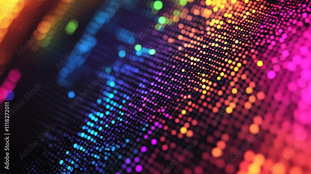 Poster dynamic rainbow waves flow across the surface, displaying a mesmerizing interplay of colors and patt