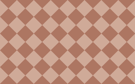 Mocha  Mousse color. beige checkered pattern background with alternating dark and light squares creating a geometric texture. vector illustration,